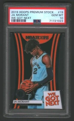 JA MORANT GRIZZLIES 2019 HOOPS WE GOT NEXT PREMIUM SP ROOKIE PSA 10 GEM RC NBA! - Image 1 of 2