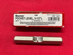 Starrett 135B Pocket Level with Satin Nickel-Plated Finish 3-1/2" IN STOCK - Picture 1 of 3
