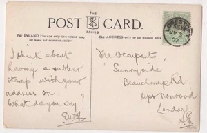 Lowestoft 1907 Einzelringstempel auf Postkarte, B589 - Bild 1 von 2
