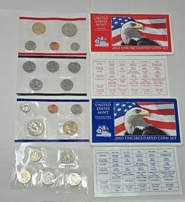 2003 P D US Mint Set 20 coins Original Government Packaging with COA - Image 1 of 4