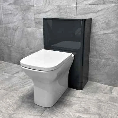 HYDROS WC Bathroom Toilet Unit White or Anthracite Ross 500mm with Back to Wall WC Pan