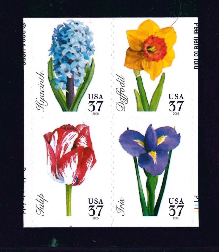 US Scott # 3900-03 3903a Spring Flowers 2005 block of 4 from MNH - Image 1 of 1