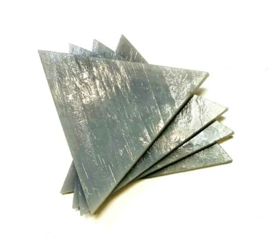 Azulejo de pared de mosaico de vitral gris tormenta triángulo de 3 pulgadas (paquete de 5) Foto 1 de 4