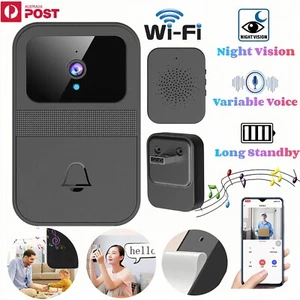 Wireless Doorbell Video Smart WIFI Intercom Ring Bell Security Camera Home USB - Picture 1 of 15