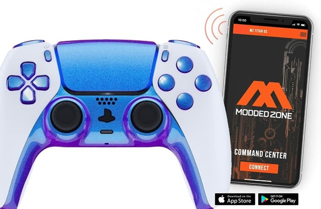 ModdedZone BF2042 Smart Rapid Fire Custom PRO Modded Controller for PS5 FPS  COD games (control mods via phone APP. Anti Recoil Mod is available via the  App) 