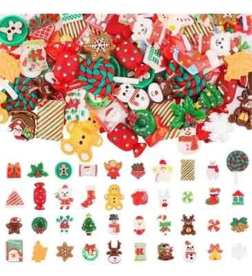 EBANKU Resin Christmas Craft DIY 100 Kids Xmas Santa Snowman Tree Gingerbread Card Gift