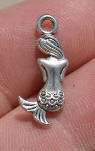 925 silver 18" necklace MERMAID nautical ocean dainty pendant women charm GIFT  - Picture 1 of 7