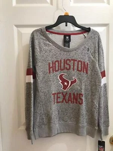 NWT NHL Houston Texans Girls Long Sleeve Shirt Grey M 10/12 W06 - Picture 1 of 6