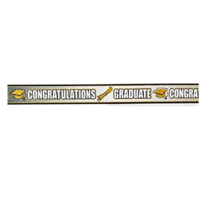 Graduation Foil Banner 9 Feet Long Hanging Decoration - Picture 1 of 3