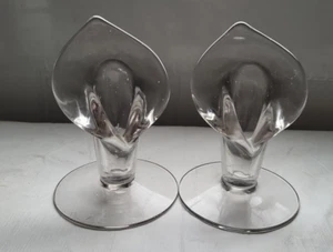 Paar Glas Jack in der Kanzel Klarglas Kerzenständer 6" Menge 2 - Bild 1 von 7