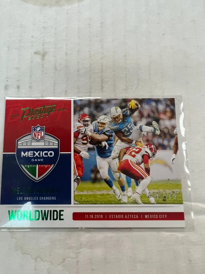 Melvin Gordon III 2020 Panini Prestige Worldwide Green Foil #WW-MG NrMt - Image 1 of 1