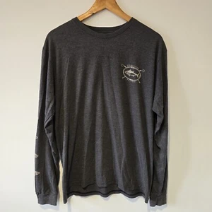 Quicksilver Waterman Tshirt grigia piccola grafica manica lunga - Foto 1 di 8