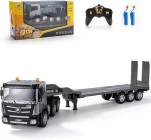 Heavy Duty Construction Remote Control Semi Truck Electric RC Toy Boy Trailer - Picture 1 of 10