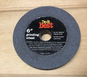 Rueda rectificadora redonda de 6"" 3/4"" gruesa Do it Best se adapta a la amoladora de eje de 1 - Imagen 1 de 6