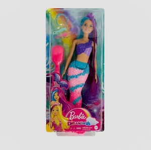 NEU Barbie Dreamtopia Meerjungfrau Puppe mit extra langen lila & blauen Fantasy Haaren - Bild 1 von 3