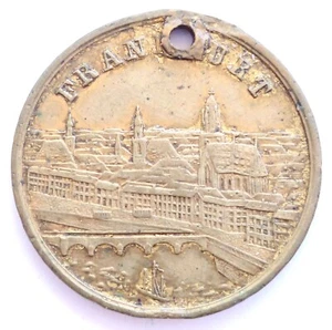 Hesja, FRANKFURT a.M., na 1. Niemieckie Święto Strzelców w lipcu 1862 roku, brąz - Zdjęcie 1 z 2