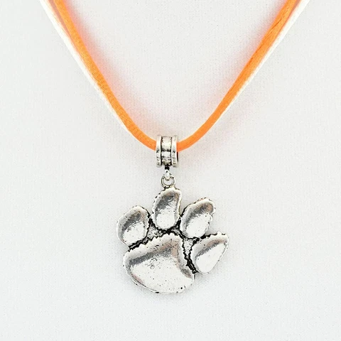 Double Satin Cord Necklace - Clemson Tigers - Boutique Closing - Last One Cover
