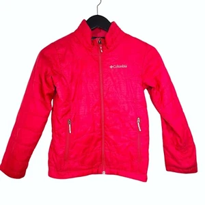 Columbia Omni-Heat Girls Red Pink Puffer Style Coat Small S *FLAW - Picture 1 of 10