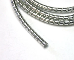 Chrome Spiral Cable Wrap Wire Tidy 6mm Motorcycle/Trike 1.5m Long - Picture 1 of 4
