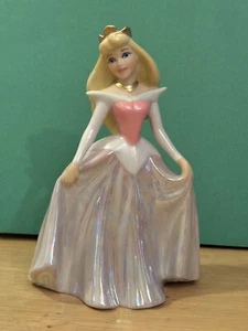 Vintage Disney Sleeping Beauty Aurora Ceramic Figurine 6 in Pink Iridescent 1994 - Picture 1 of 2