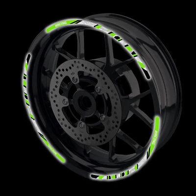 SH02 Green 17 INCH REFLECTIVE RIM STICKER For Kawasaki Ninja ZX-14R 18 19 20 - Imagem 1 de 4