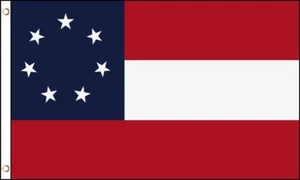 Letrero de bandera de poliéster de 3x5 pies bandera confederada de la Guerra Civil de 7 estrellas 1st National - Imagen 1 de 5