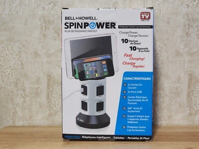 Bell + Howell Spin Power Charging Station - 4 Outlets / 6 USB Spin Power - New - Image 1 of 3