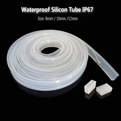 8mm 10mm 12mm Transparent Silicon Tube led For 5050 2835 WS2812 LED strip lights - Image 1 of 4