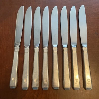 8 Sterling Silver Flatware - Towle Craftsman Regular  Dinner Knife Set 8 - Image 1 of 4
