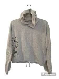 OLD NAVY ACTIVE Love Sweatshirt Hoodie Pullover Gray Size Big Girl 14 - Picture 1 of 4