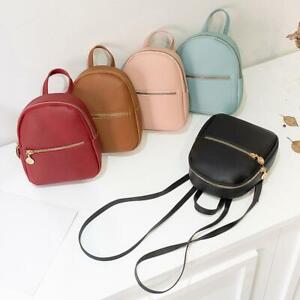 HOT!! Women Girls School Bag Leather Backpack Mini Rucksack Purse Travel Handbag