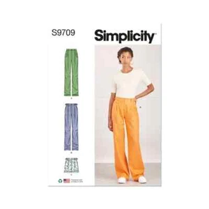 Simplicity Sewing Pattern 9709 Misses 6-14 Pants and Shorts High Waist with Fly - Picture 1 of 9