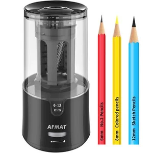 AFMAT Electric Pencil Sharpener, Pencil Sharpener for Colored Pencils, Auto S... - Picture 1 of 7