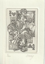 Ex libris Exlibris "Playng Card" by STEVENS HILDE / Belgium