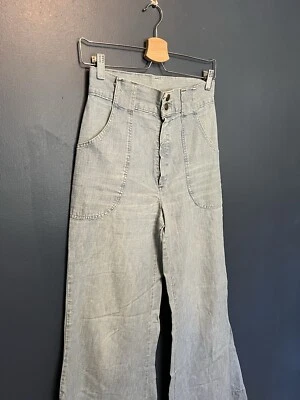 Pantalones de mezclilla de algodón súper acampanados vintage años 70 JCPenneys para mujer talla 13 hechos en EE. UU.  Foto 1 de 4