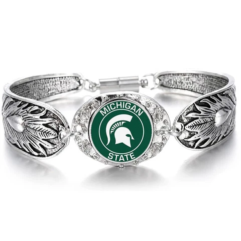 Michigan State Women's Sterling Silver Bracelet Gift D3S Cover