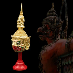 Máscara Khon Oro Garuda 6.3" Figura Estatua Tailandia Tailandesa Esculturas Coleccionables - Imagen 1 de 5