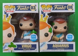 ⭐EN MANO⭐ Funko pop lote de 2 Freddy zodiac Virgo 03 Acuario 08 con protector - Imagen 1 de 8