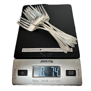 Vintage 1939 International Sterling Silver Prelude Pattern Set Of 6 Salad Forks - Picture 1 of 11