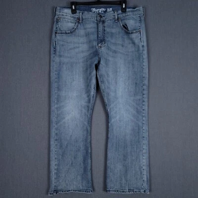 Jeans retro Wrangler para hombre 38x30 (se adapta a 36x29) BR lavado ajustado corte boot denim Foto 1 de 4