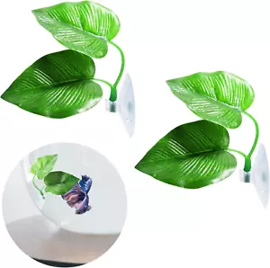 2Pack Beta Leaf Bed Fish Resting Leaf Betta Hammock Beta Tank Decorations Aquari - Picture 1 of 12