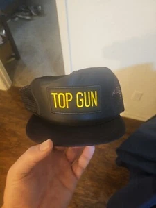 Vintage TOP GUN Trucker Mesh Snapback Patch Mütze Kappe KOSTENLOSER VERSAND - Bild 1 von 5