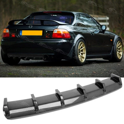 For Honda Civic Del Sol Carbon Fiber Rear Bumper Diffuser Spoiler Splitter Fins - Image 1 of 4