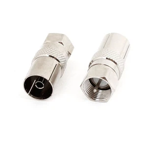 1x hembra coaxial RF TV conector a tipo F macho conector adaptador SKY Saorview  - Imagen 1 de 1