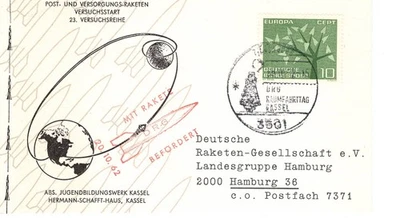 Raketenpost befördert mit Rakete DRG 1962 - Bild 1 von 2