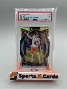 2024 Select Football Bo Nix Rookie Concourse Silver Die-Cut PSA 7 #30 - Bild 1 von 2