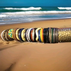 LIQUIDAZIONE 20+ LOTTO BRACCIALI BRACCIALETTI PIÙ GRANDI VINTAGE BEL ASSORTIMENTO - Foto 1 di 5