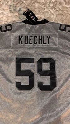 Men's Carolina Panthers Luke Kuechly Nike Gray Gridiron Gray II Limited Jersey - Image 1 of 4