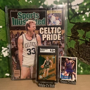 Larry Bird Lot /199 & Sports Illustrated June 1987 Celtic Pride - Oilers Win Cup - Picture 1 of 11