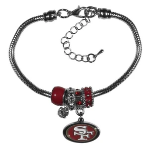 Siskiyou NFL Womens San Francisco 49ers Euro Bead Bracelet - Picture 1 of 1